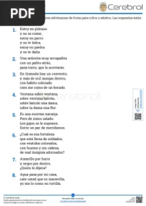 Adivinanzas de Frutas por Cerebrol