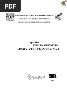 Administración básica I por Arturo Díaz Alonso