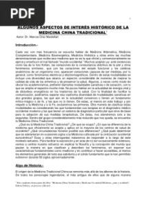 Algunos Aspectos de Interés Histórico de la Medicina China Tradicional por Dr. Marcos Díaz Mastellari