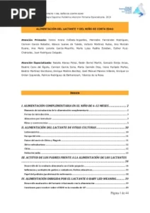 Alimentación del lactante y del niño de corta edad por AMPap