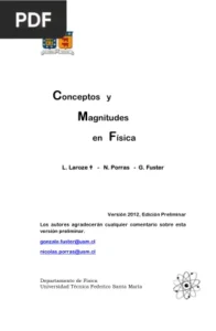 Conceptos y Magnitudes en Física por L. Laroze, N. Porras y G. Fuster