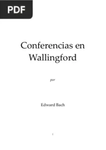Conferencias en Wallingford por Edward Bach