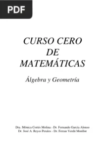Curso cero de matemáticas por Mónica Cortés Molina, Fernando García Alonso, José A. Reyes Perales y Ferran Verdú Monllor
