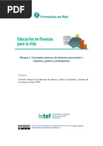 Educación en finanzas para la vida por Formación en Red del INTEF