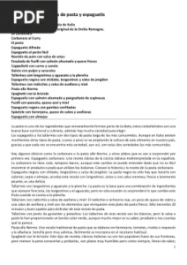 Especial cocina italiana de pasta y espaguetis por Comer y Beber y Amar
