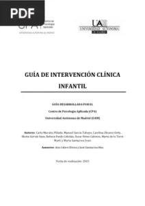 Guía de Intervención Clínica Infantil por Carla Morales Pillado, Manuel García Tabuyo, Carolina Álvarez Ortiz