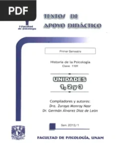 Historia de la Psicología por Zuraya Monroy Nasr y Germán Álvarez Diaz de León