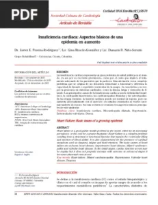 Insuficiencia cardíaca: Aspectos básicos de una epidemia en aumento por Dr. Javier E. Pereira-Rodríguez, Lic. Gina Rincón-González y Lic. Damaris R. Niño-Serrato