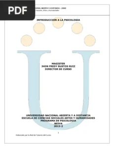 Introducción a la Psicología por Jhon Fredy Bustos Ruiz