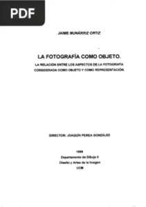 La fotografía como objeto por Jaime Munárriz