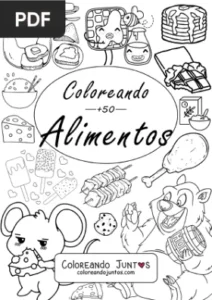Libro de Alimentos para Colorear por Coloreando Juntos