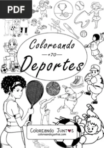 Libro de Deportes para Colorear por Coloreando Juntos