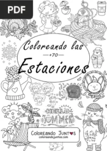 Libro de Estaciones para Colorear por Coloreando Juntos