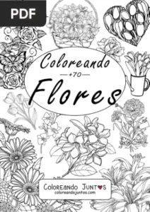 Libro de Flores para Colorear por Coloreando Juntos