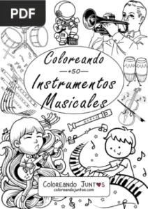 Libro de Instrumentos Musicales para Colorear por Coloreando Juntos