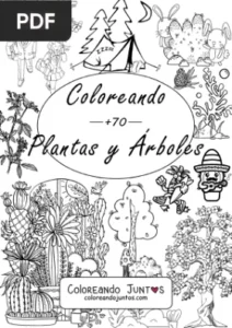 Libro de Plantas y Árboles para Colorear por Coloreando Juntos