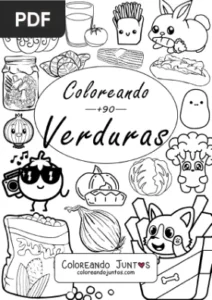 Libro de Verduras para Colorear por Coloreando Juntos