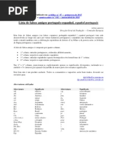 Lista de falsos amigos português-espanhol, español-portugués por Varios Autores