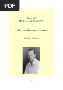 Los doce curadores y otros remedios por Edward Bach