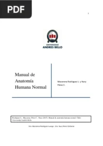 Manual de Anatomía Humana Normal por Macarena Rodriguez y Nury Perez