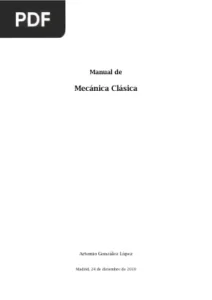 Manual de Mecánica Clásica por Artemio Gonzalez