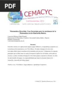 Matemática Divertida: Una Estrategia para la enseñanza de la Matemática en la Educación Básica por Ivanovnna Milqueya Cruz Pichardo
