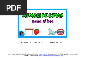 Memoria de Rimas para Niños por Eugenia Romero