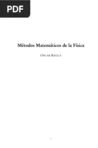 Métodos Matemáticos de la Física por Oscar Reula