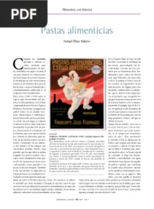Pastas alimenticias por Ismael Díaz Yubero