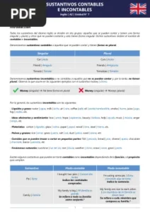 Sustantivo contables e incontables por Elbibliote.com