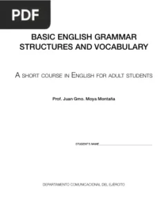 Un curso breve de inglés para estudiantes adultos por Prof. Juan Moya